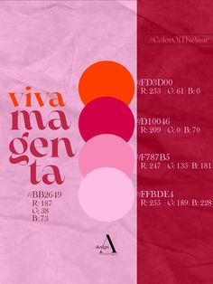 a poster with the words via na gen ata on it and an image of a red, pink, orange, and white background