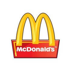 the mcdonald's logo is shown on a white background