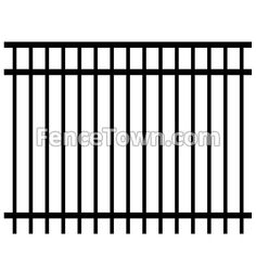 a black and white image of a fence with bars on it's sides, viewed from the side