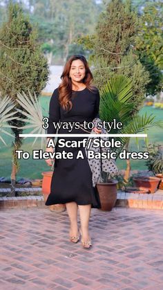 Winter is coming or are winters here already?! ❄️🥶 Here I am with 3 ways to instantly amp that basic dress using a scarf/stole! 🧣… | Instagram Dress With A Scarf, Hairstyles Bubble, Bubble Braids