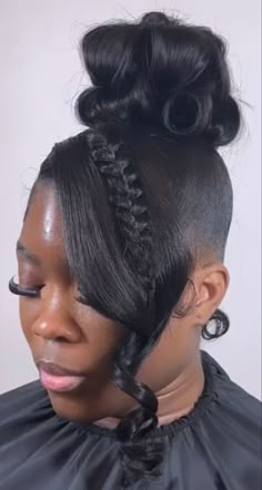 Hairdos With Side Bangs, Airport Hairstyles, Slick Styles, Job Interview Hairstyles, Interview Hairstyles, Abs Excercise, Natural Hair Ponytail, Wedding Hairs, Braiding Hairstyles