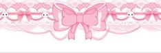 a pink background with bows and laces