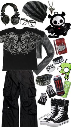 #emo #scene #alt #alternative #grunge #y2k #2000s #mensfashion #ootd #fitcheck #deathnote #outfitinspo #fashionboard #ootdinspo #style #styleinspo #everskies #ootdinspo #outfit #y2kfashion #clothes Emo 200s Outfit, 2000s Emo Male Fashion, Y2k Punk Outfits Men, Rocker Punk Outfits, Y2k Aesthetic Outfit Ideas Grunge, Emo Outfit Inspo Masc, Scene Outfit Inspo 2000s, Scene Outfit Inspo Masc