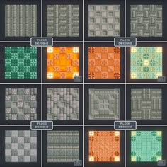 the different types of tiles are shown in this screenshote screen shot, which shows them