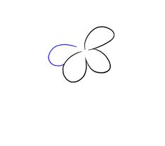 a drawing of a flower on a white background