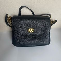 Coach Cassie Polished Pebble Shoulder Bag Coach Cassie, Polished Pebble, Leather Design, Coach Handbags, Chain Strap, Leather Crossbody Bag, Pebbled Leather, Cross Body Handbags, Leather Crossbody