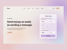 a phone with the message send money as easily as sending a message