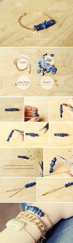 how to make beaded bracelets with beads and chains - step by step instructions