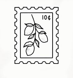 a stamp with an olive branch on it and the number 10 printed in black ink