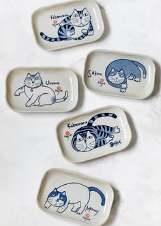 Hajime Okamoto - Kabamaru Plate Set Exchange Program, Calligraphy Painting, Ceramics Projects, Osaka Japan, Dish Sets