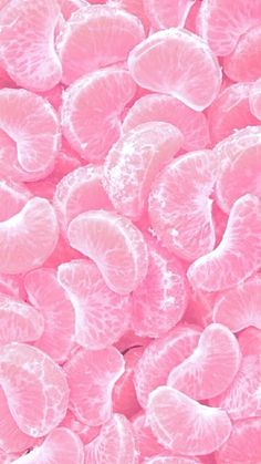 close up view of pink grapefruit slices