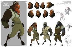 the concept art for an animated character