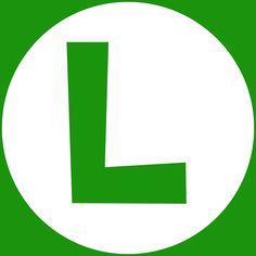 a green and white circle with the letter l in it