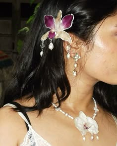 Orchid Jewelry, Orchid Flower, Girly Jewelry, Flower Jewellery