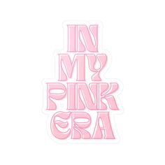 i love my pink cra sticker with the words in white and pink on it