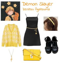 Zenitsu Inspired Outfits, Demon Slayer Inspired Room, Anime Outfit Inspiration, Zenitsu Outfit, Demon Slayer Inspired Outfits