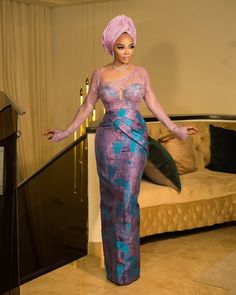 Toke Makinwa | God just be steady showing off with me… Omo Yoruba ni mi o 💕💕💕💕 For yesterday, Today and a promised Tomorrow…. Thank you God. Thank you... | Instagram Brocade Asoebi Styles, Nigerian Attire, Lace Asoebi, Latest Asoebi Styles, Toke Makinwa, Beautiful Ankara Gowns, Asoebi Style, Ankara Outfits, Beautiful Ankara Styles