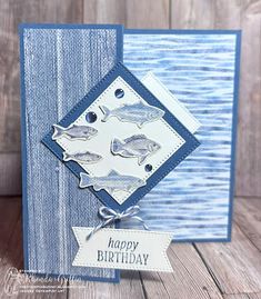 a birthday card with fish on it