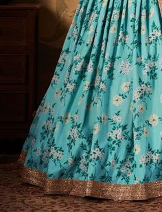 Look super gorgeous in this sky blue flared blue colored organza silk bridal sabyasachi designer girlish lehenga beautified with floral digital print all over.
Along with a heavily embroidered grey color choli with silk lining and a sky blue matching organza dupatta with lace details in similar printed design.
It can be customized up to 42 inches. Organza Bridal Lehenga, Wedding Skirt Outfit, Flair Lehenga, Sky Blue Lehenga, Sabyasachi Lehengas, Bridesmaid Lehengas, Sabyasachi Bridal, Organza Bridal, Lehenga Bridesmaid