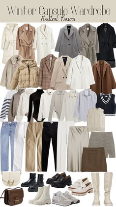 Capsule Wardrobe Casual, Capsule Wardrobe Women, Classy Winter Outfits, Fashion Capsule Wardrobe, Winter Fashion Outfits Casual, Winter Capsule, Winter Capsule Wardrobe, Clothes And Shoes