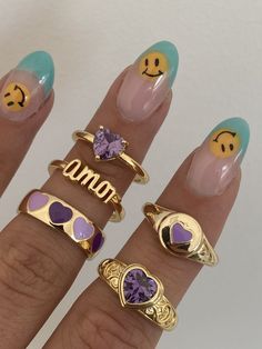 Acssesories Ideas, I Love You Ring, Aesthetic Rings, Indie Jewelry, Nail Ring, Loving You, Dope Jewelry, Funky Nails