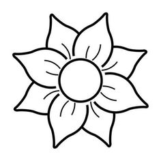 a black and white drawing of a flower