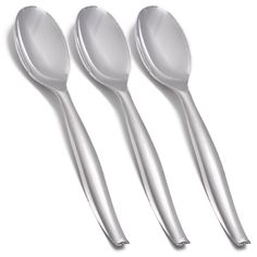 • Approx. length: 9.75" • Approx. width: 2" • Case quantity: 30 packs of 5 spoons • Color: Silver • Material: Plastic • Disposable: Heavy enough to reuse, yet priced so you can discard • Recycling code: #6 PS Polystyrene • BPA-free: Yes Event Tables, Catering Supplies, Plastic Utensils, Event Table, Silver Coat, Silver Spoons, Serving Utensils, Spoon Set, Serving Spoons