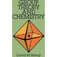 a book cover with the title group theory and chemistry written in black on a green background