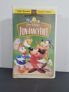 the dvd cover for disney's fun - n - fancytree is displayed on a table