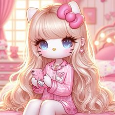 Capricorn Girl, Pink Bedroom Decor, Hello Kitty Images, Kitty Art, Kitty Images, Sassy Pants, Discord Pfp, Hello Kitty Art, Romantic Bedroom