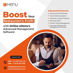 Boost Your Restaurant Profits with Onlineemenu's Advanced Management Software : OnlineEMenu Pos Machine, Menu Table, Restaurant Management, Small Business Website, Customer Relationship Management, Order Food