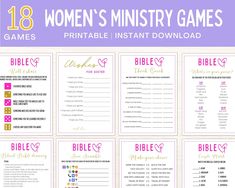 Womens Ministry Games Women Ministry Bingo Womens Retreat Games Bible Games Bible Study Games Bible Games for Adults Printable - Etsy Womens Bible Study Games, Bible Bingo For Adults, Ladies Bible Study Games, Bible Study Games For Women, Womens Ministry Events Ladies' Night Fun Games, Games For Ladies Ministry, Christian Games For Women, Womens Ministry Activities, Games For Womens Ministry Ladies Night