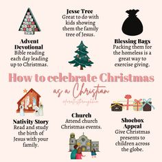 an info sheet with different types of christmas trees and other things to see on it