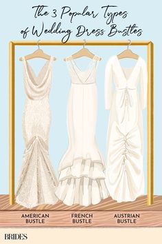 the three popular types of wedding dresses for brides by american bridal dress designers