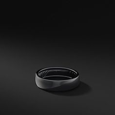 DY Classic Band Ring in Black Titanium Black Titanium Ring, David Yurman Mens, Petite Jewelry, Wedding Bands For Him, Mens Band Rings, Black Wedding Band, Men's Wedding Ring, Gold Band Ring, Titanium Rings