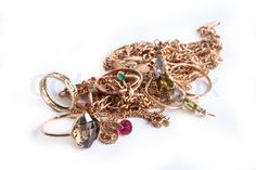 piles of jewelry - Google Search Cleaning Gold Jewelry, Jewelry Cleaner Diy, How To Clean Gold, Clean Gold Jewelry, Jewelry Box Diy, Photo Gold, Professional Jewelry, Jewelry Images, Keep Jewelry