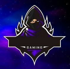 the logo for gaming with a hood on it