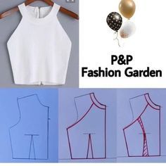 the instructions for how to make a crop top with an attached neckline and short sleeves