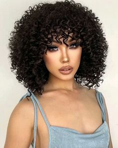 Shein Wigs, Curly Synthetic Wig, Bangs Wig, Afro Wigs, Short Curly Styles, Brown Wig, Hair Replacement, Fashion Hair, Synthetic Wig