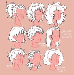 an image of different hairs styles on a woman's head with the words, step by