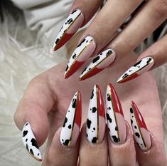 Autumn Nail Inspiration: Vibrant Fall Nails to Perfect Your Look - Cassidy Lucille Cow Print Nails Acrylic, Print Nails Acrylic, Cute Nails Fall, Autumn Nails Ideas, Nails Cow Print, Rockabilly Nails, Nails Country, Animal Print Nails Art, Autumn Nail