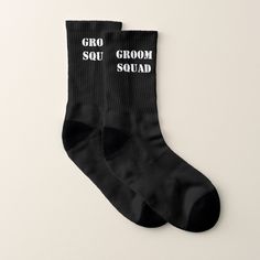 Favor gifts are appreciated by your loved ones so why not go all the way with these unique socks for your grooms. Masculine but a nice addition to your special day. Customize with another color or script to meet your needs. Groom Squad, Man Socks, Best Socks, Favor Gifts, Dance Socks, Matric Dance, Wedding Socks, Unique Socks, Sophisticated Wedding