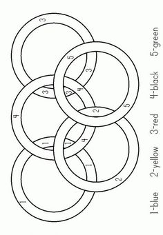 four circles with numbers on them and the number one in each circle is shown below