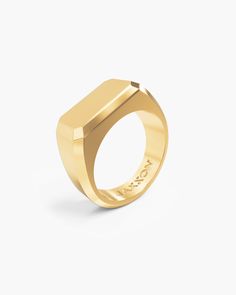 The ultimate power accessory. Our classic men’s gold Signet Ring is designed with tapered edges and a leveled top, then finished with a fine brush to create a distinctive, satin-textured luster. Mens Gold Signet Rings, Mens Ring Sizes, Signet Ring Men, Solid Gold Chains, Gold Signet Ring, Silver Coat, Silver Shop, Personalized Rings, Mens Gold