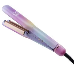 "CHI VIBES “Wave On” Multifunctional Waver Waving and Curling Iron features unique multidimensional curved plates that create both crimp-style waves and loose beachy curls in one tool. CHI VIBES “Wave On” Multifunctional Waver Waving and Curling Iron features unique multidimensional curved plates that create both crimp-style waves and loose beachy curls in one tool. By simply changing styling techniques, hair easily glides across a smooth surface for curling while the deep curved plates allow th Beachy Curls, Chi Hair Products, Hair Waver, Edges Hair, Hair Care Products Professional, Waves Curls, Hair Iron, Bare Minerals, Gold Ceramic