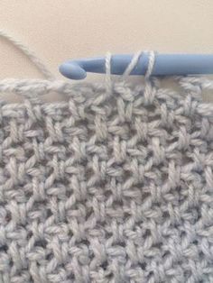 the crochet pattern is being worked on