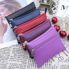 Fashion Women Men Leather Wallet Multi Functional zipper Leather Coin Purse Card Wallet Coin Purse Pouch Key Holde For 2019 Coin Handbag, Men Purse, Handbag Holder, Handbag Card, Money Bags, Small Coin Purse, Card Purse, Woven Tote Bag