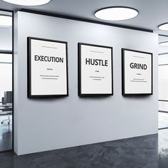 Grind Hustle Execution Definition Bundle Set Grind Hustle Execution, Trading Office Ideas, Gym Wall Design, Black And White Office Ideas, Office Quotes Wall, Office Revamp, Mini Home Gym, Bedroom Area Rugs, Home Gym Ideas