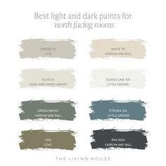 the best light and dark paints for north facing rooms, from farrow lane to farrow lane