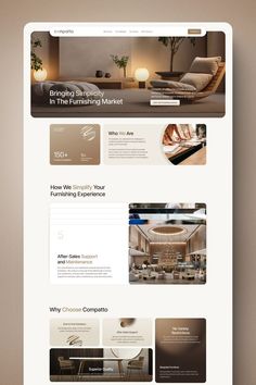 an image of a website design for furniture stores and interior decorating services in the uk